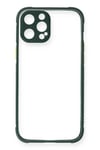 Mey İthalat®  iPhone 12 Pro Kılıf Miami Şeffaf Silikon - Koyu Yeşil
