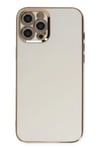 Mey İthalat®  iPhone 12 Pro Kılıf Volet Silikon - Beyaz