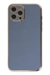 Mey İthalat®  iPhone 12 Pro Kılıf Volet Silikon - Mavi