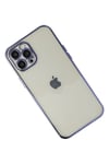 Mey İthalat®  iPhone 12 Pro Max Kılıf  Lensli Silikon - Mor