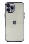 Mey İthalat®  iPhone 12 Pro Max Kılıf  Lensli Silikon - Mor