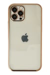 Mey İthalat®  iPhone 12 Pro Max Kılıf  Lensli Silikon - Gold
