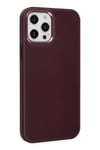 Mey İthalat®  iPhone 12 Pro Max Kılıf Asya Deri Silikon - Mürdüm