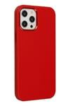 Mey İthalat®  iPhone 12 Pro Max Kılıf Asya Deri Silikon - Kırmızı