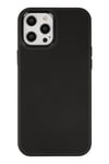 Mey İthalat®  iPhone 12 Pro Max Kılıf Asya Deri Silikon - Siyah