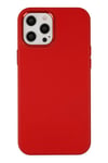 Mey İthalat®  iPhone 12 Pro Max Kılıf Asya Deri Silikon - Kırmızı