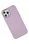 Mey İthalat®  iPhone 12 Pro Max Kılıf Asya Deri Silikon - Lila