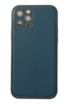 Mey İthalat®  iPhone 12 Pro Max Kılıf Coco Deri Silikon Kapak - Mavi