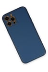 Mey İthalat®  iPhone 12 Pro Max Kılıf Coco Deri Silikon Kapak - Açık Mavi