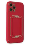 Mey İthalat®  iPhone 12 Pro Max Kılıf Coco Elit Kapak - Kırmızı