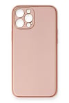Mey İthalat®  iPhone 12 Pro Max Kılıf Coco Deri Silikon Kapak - Pembe