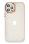 Mey İthalat®  iPhone 12 Pro Max Kılıf Dora Kapak - Pudra