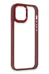 Mey İthalat®  iPhone 12 Pro Max Kılıf Dora Kapak - Kırmızı