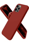 Mey İthalat®  iPhone 12 Pro Max Kılıf First Silikon - Bordo