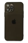 Mey İthalat®  iPhone 12 Pro Max Kılıf Fly Lens Silikon - Siyah