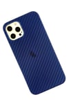 Mey İthalat®  iPhone 12 Pro Max Kılıf Karbon PP Silikon - Mavi