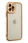 Mey İthalat®  iPhone 12 Pro Max Kılıf Liva Lens Silikon - Rose