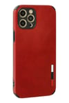 Mey İthalat®  iPhone 12 Pro Max Kılıf Loop Deri Silikon - Kırmızı