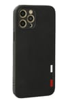 Mey İthalat®  iPhone 12 Pro Max Kılıf Loop Deri Silikon - Siyah