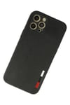 Mey İthalat®  iPhone 12 Pro Max Kılıf Loop Deri Silikon - Siyah