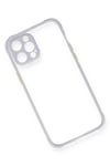 Mey İthalat®  iPhone 12 Pro Max Kılıf Miami Şeffaf Silikon - Lila