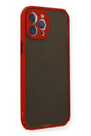 Mey İthalat®  iPhone 12 Pro Max Kılıf Montreal Silikon Kapak - Kırmızı