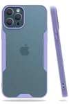 Mey İthalat®  iPhone 12 Pro Max Kılıf Platin Silikon - Lila