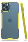 Mey İthalat®  iPhone 12 Pro Max Kılıf Platin Silikon - Sarı