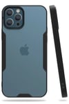 Mey İthalat®  iPhone 12 Pro Max Kılıf Platin Silikon - Siyah