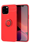 Mey İthalat®  iPhone 12 Pro Max Kılıf Range Yüzüklü Silikon - Kırmızı