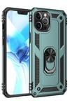 Mey İthalat®  iPhone 12 Pro Max Kılıf Sofya Yüzüklü Silikon Kapak - Yeşil