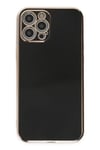 Mey İthalat®  iPhone 12 Pro Max Kılıf Volet Silikon - Siyah