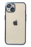 Mey İthalat®  iPhone 13 Kılıf  Lensli Silikon - Lacivert