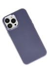 Mey İthalat®  iPhone 13 Pro Kılıf Asya Deri Silikon - Mor