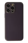 Mey İthalat®  iPhone 13 Pro Kılıf Coco Deri Silikon Kapak - Derin Mor