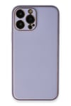 Mey İthalat®  iPhone 13 Pro Kılıf Coco Deri Silikon Kapak - Açık Lila