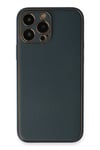 Mey İthalat®  iPhone 13 Pro Kılıf Coco Deri Silikon Kapak - Mavi