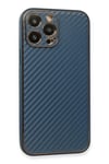 Mey İthalat®  iPhone 13 Pro Kılıf Coco Karbon Silikon - Mavi