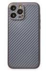 Mey İthalat®  iPhone 13 Pro Kılıf Coco Karbon Silikon - Gri
