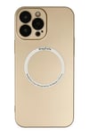 Mey İthalat®  iPhone 13 Pro Kılıf Jack Magneticsafe Lens Silikon - Gold