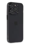 Mey İthalat®  iPhone 13 Pro Kılıf Luko Lens Silikon - Siyah