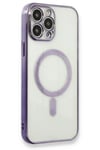 Mey İthalat®  iPhone 13 Pro Kılıf Magneticsafe Lazer Silikon - Mor