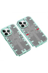 Mey İthalat®  iPhone 13 Pro Kılıf Mekanik Bumper Kapak - Yeşil