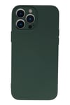 Mey İthalat®  iPhone 13 Pro Kılıf Nano içi Kadife Silikon - Koyu Yeşil