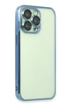 Mey İthalat®  iPhone 13 Pro Max Kılıf  Lensli Silikon - Açık Mavi