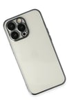 Mey İthalat®  iPhone 13 Pro Max Kılıf  Lensli Silikon - Siyah