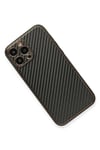 Mey İthalat®  iPhone 13 Pro Max Kılıf Coco Karbon Silikon - Siyah