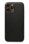 Mey İthalat®  iPhone 13 Pro Max Kılıf Coco Karbon Silikon - Siyah