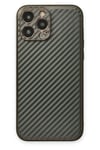 Mey İthalat®  iPhone 13 Pro Max Kılıf Coco Karbon Silikon - Füme