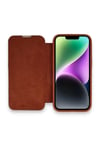 Mey İthalat®  iPhone 13 Pro Max Kılıf Dolpin Kapaklı - Kahverengi